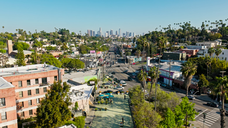 Sunset Boulevard in Silver Lake, Los Angeles