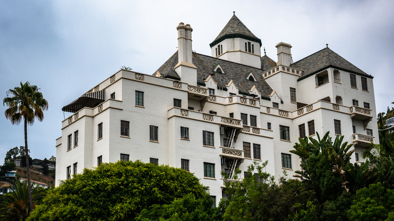 Chateau Marmont towering over Sunset Strip