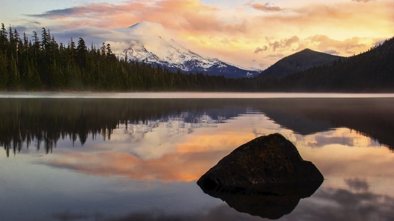 Reflection of Mount Hood on Lost Lake
