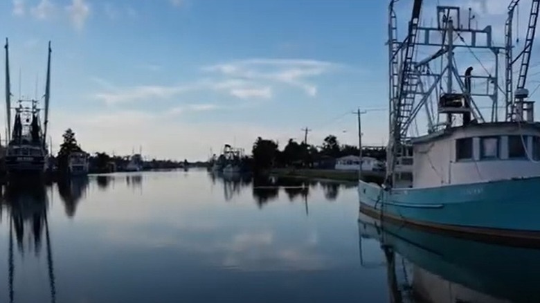 Fishing boats on the water in Galliano