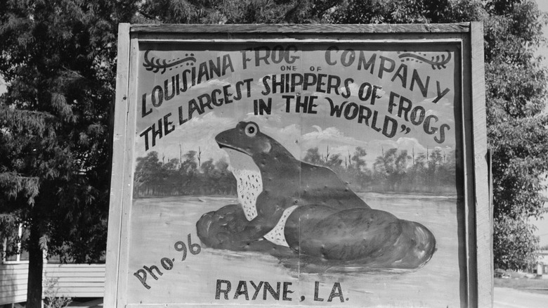 An old frog sign from Rayne, Louisiana