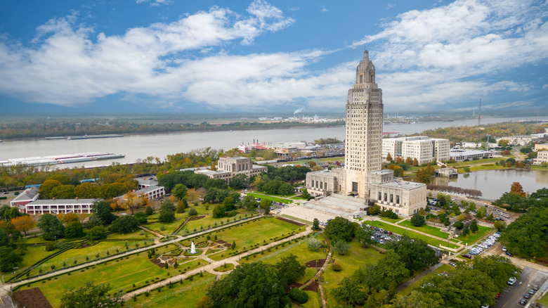 Aerial view of downtown Baton Rouge, Louisiana