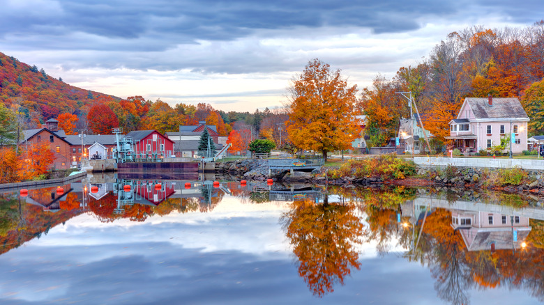 Shelburne Falls is a historic village in the towns of Shelburne and Buckland in Franklin County, Massachusetts