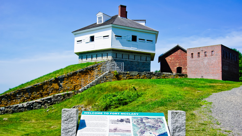 The bunkhouse, which is now a museum, at Fort McClary State Historic Site on Kittery Point in Kittery, Maine