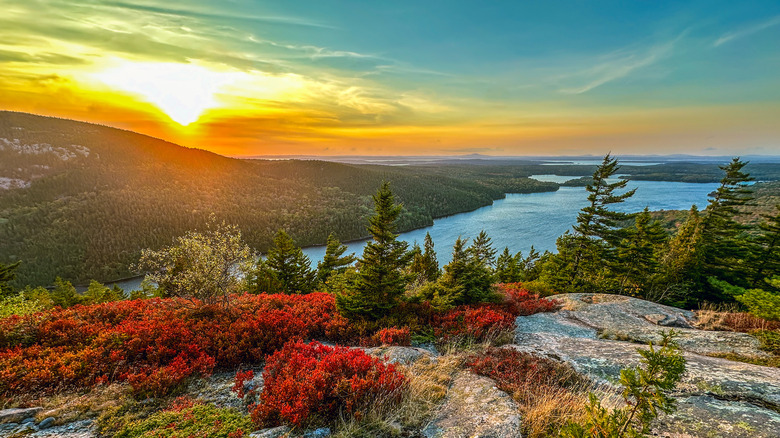 Sunrise at Cadillac Point in Acadia National Park