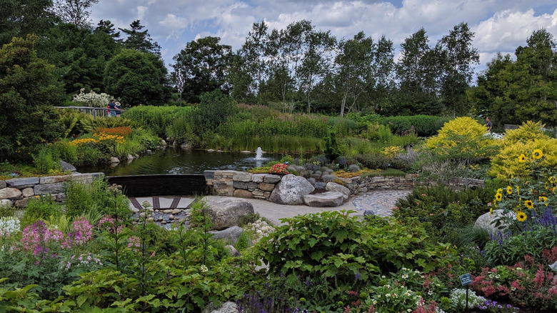 The beautiful grounds of Coastal Maine Botanical Gardens in Boothbay, Maine