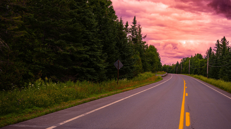 Sunset on the Maine Million Dollar View Scenic Byway.