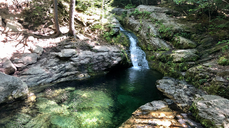 Rattlesnake Pool and waterfall in the White Mountains