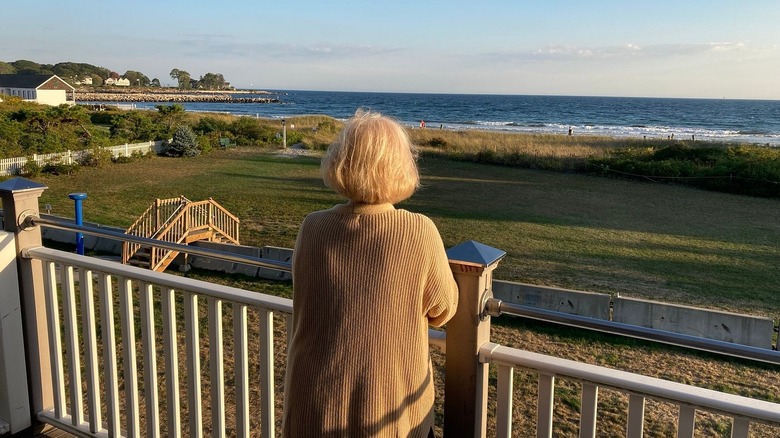 View from the balcony of the Seaside Inn in Kennebunkport, Maine