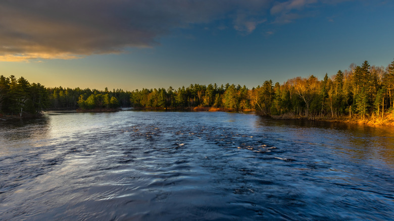 Sunrise view of Penobscot River, Maine