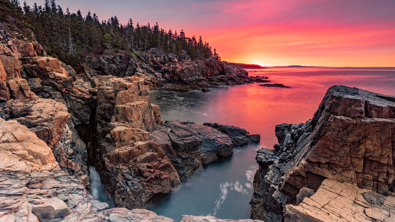 Sunrise landscape in Acadia National Park