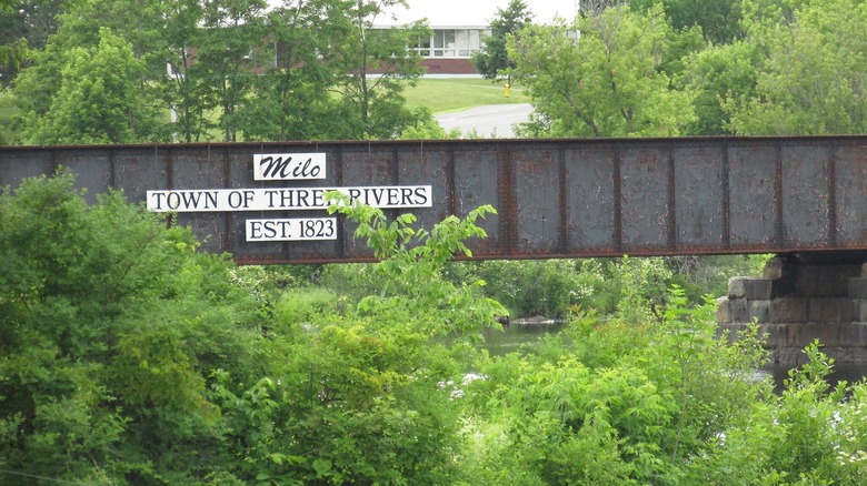 Railroad bridge in Milo, Maine