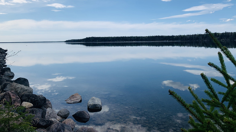 A crystal-clear lake