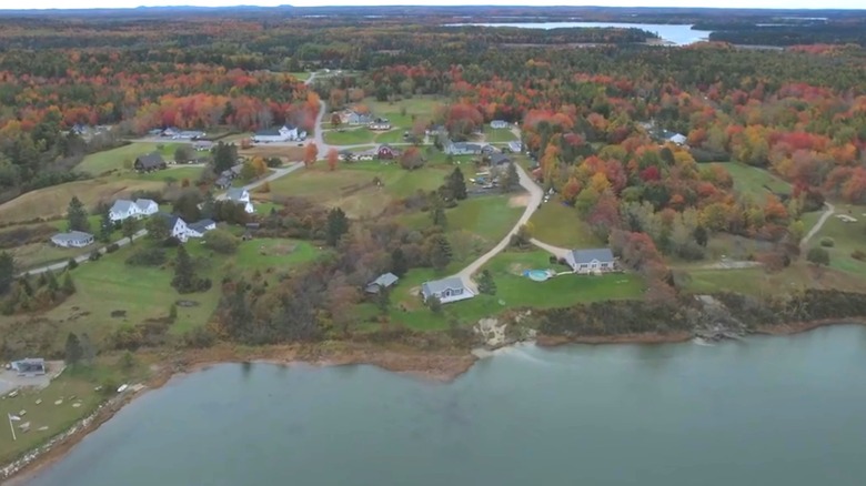 Milbridge, Maine, as seen from above.