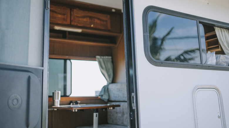 View inside of a vintage RV
