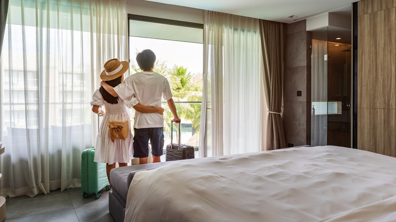 Couple in a hotel room