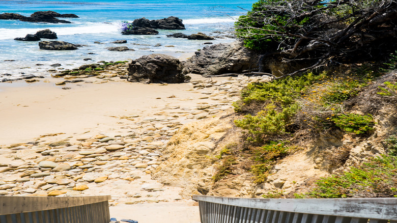 Rocky outcrops on Lechuza Beach