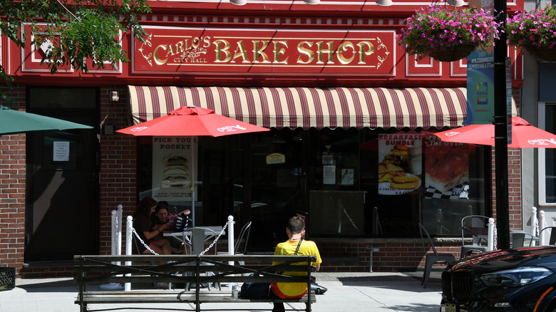 Storefront of Carlo's Bakery in Hoboken, New Jersey