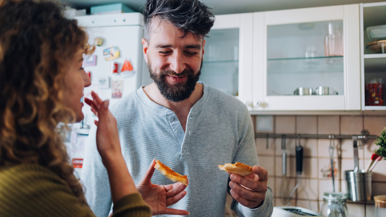 People enjoying a staycation in their home