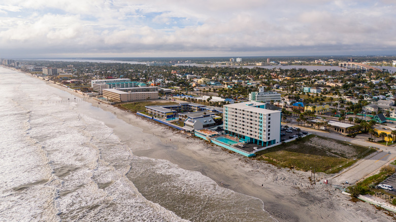 Aerial shot of Daytona Beach, Florida