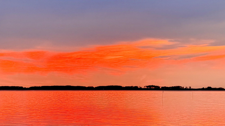 The sun setting over the Chesapeake Bay