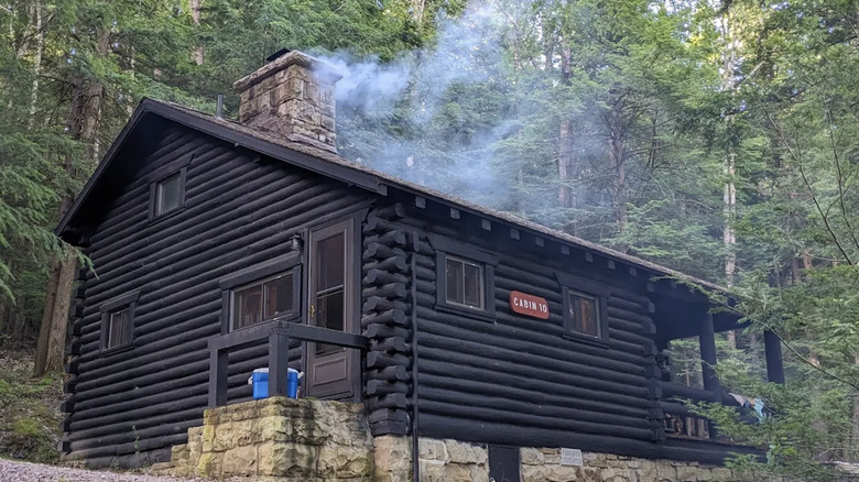 a rustic cabin at New Germany State Park, Maryland