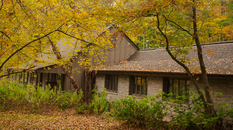 Catoctin Mountain Park rustic cabin in mid-October