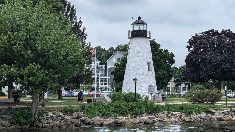 Concord Point Lighthouse against cloudy sky