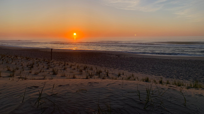 Sunset over the Atlantic at Assateague State Park, Maryland