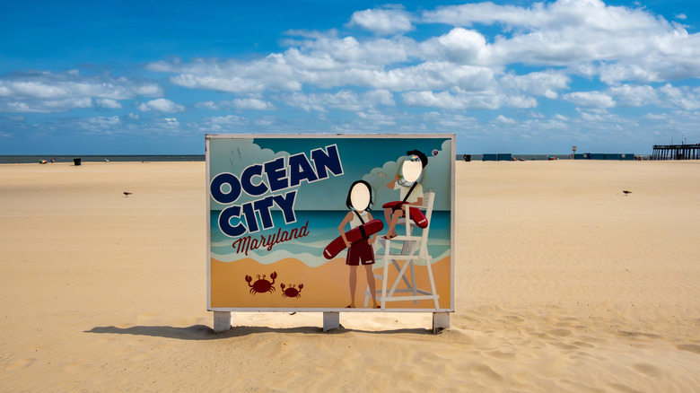 A sign on Ocean City Beach