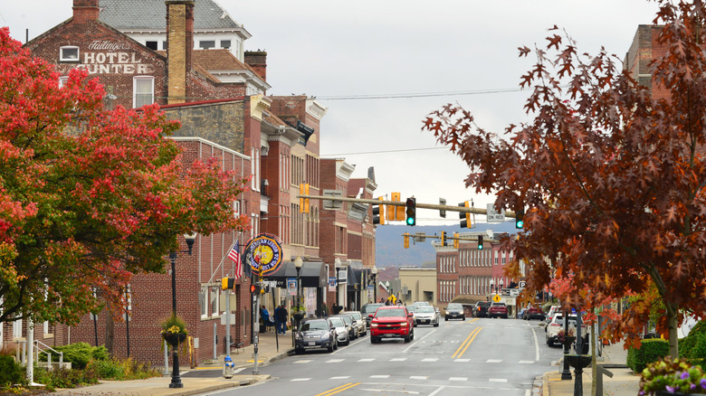 A look at Hotel Gunter on the busy Main Street in Frostburg, MD