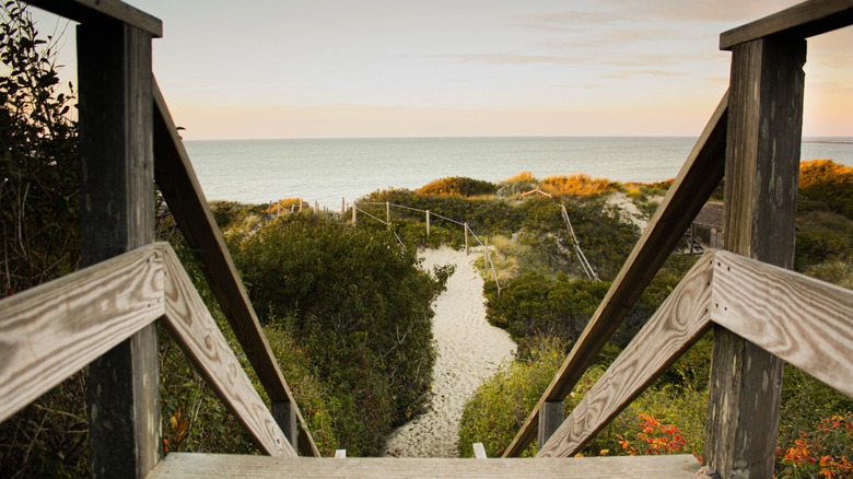Staircase at Steps Beach, Nantucket Island
