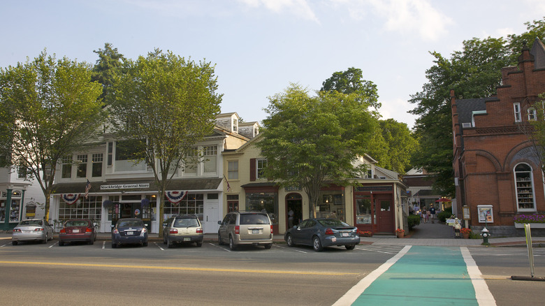 Image of downtown Stockbridge, Massachusetts and town general store