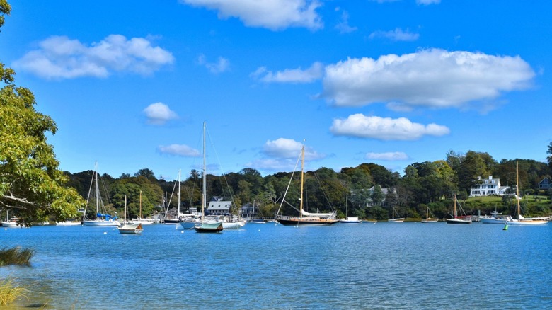 Sailboats in Quissett Harbor on Cape Cod