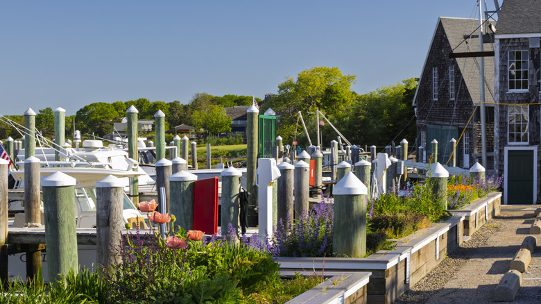 Waterside walkway in Osterville