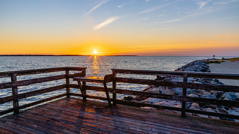 Dowses Beach in Osterville at sunset