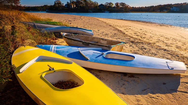 Kayaks on Onset Beach