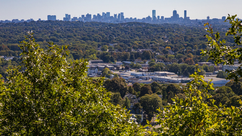 Views of Waltham and Boston from Prospect Hill Park, Massachusetts