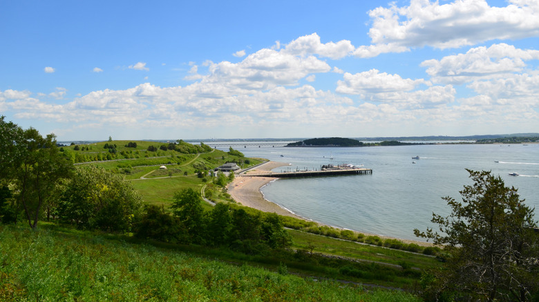 Ferry dock at Spectacle Island