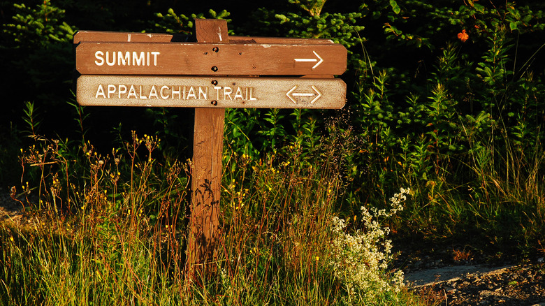 A sign for the Appalachian Trail in Western Massachusetts
