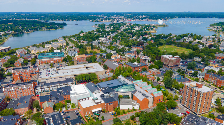 Aerial view of Peabody, Massachusetts