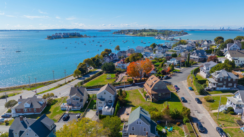 Historic waterfront on a sunny day