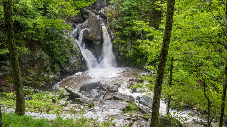 Bish Bash State Park waterfall in Mount Washington, Massachusetts