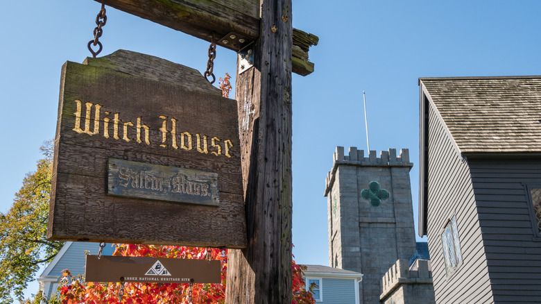 Salem Witch House sign