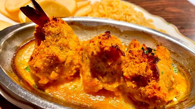 A traditional Portuguese seafood dish at Tony & Penny's Restaurant in Ludlow, Massachusetts