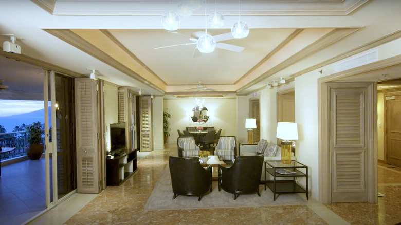 A view of one of the suites at the Grand Wailea resort