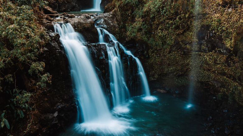 The Three Bears Falls in Maui.