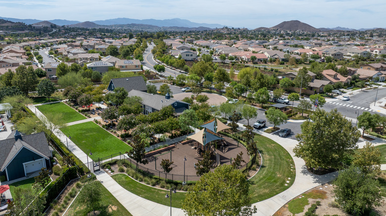 A neighborhood in Menifee, California