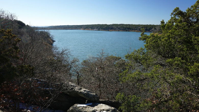 The lake at Meridian State Park in Texas
