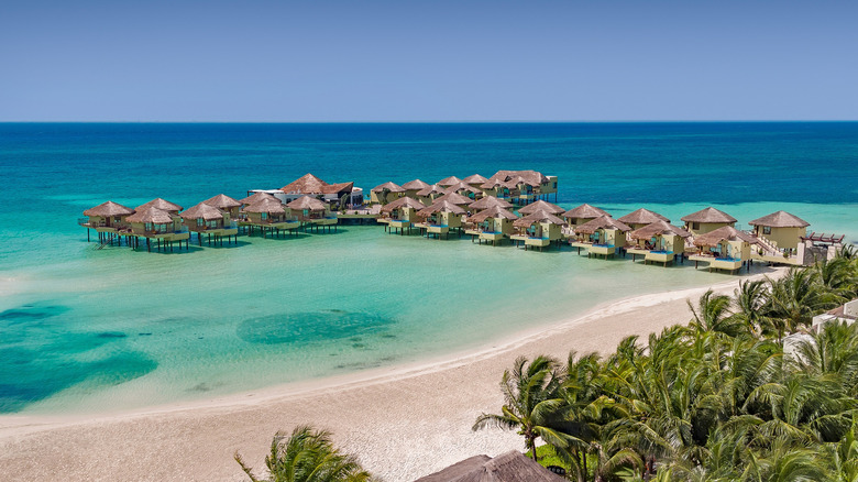 Palafitos overwater bungalows, Maroma Beach, Riviera Maya, Mexico
